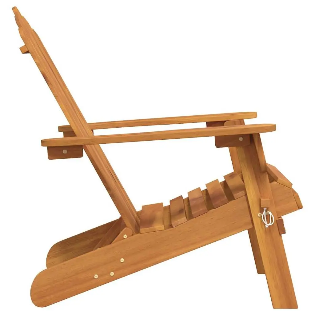 Solid Wood Adirondack Chairs, 2 pcs, Brown