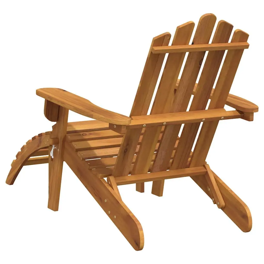 Adirondack Chairs Solid Acacia Wood Brown 2 Pieces Outdoor Garden Patio Furniture