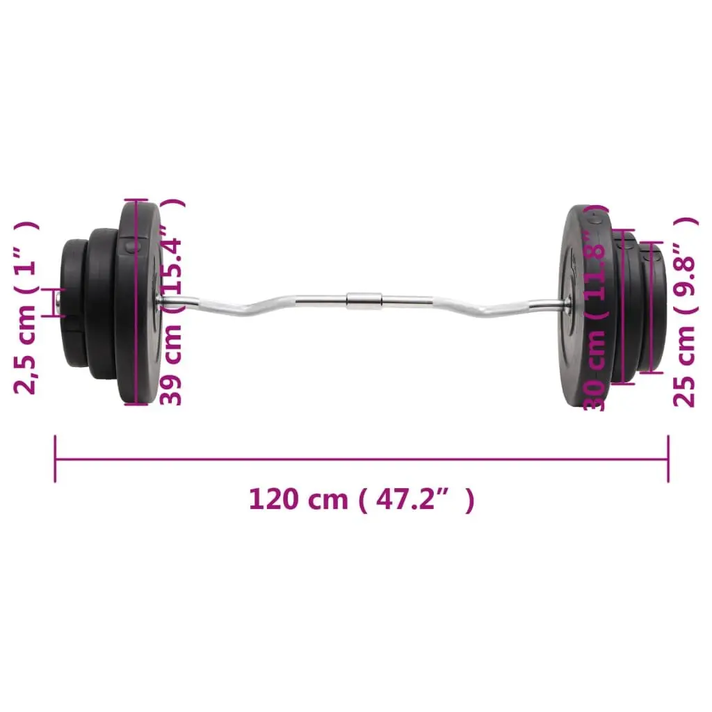 60kg Curl Barbell Set for Strength Training