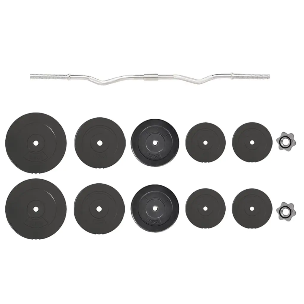 90 kg Curl Barbell Set with Plates for Weightlifting