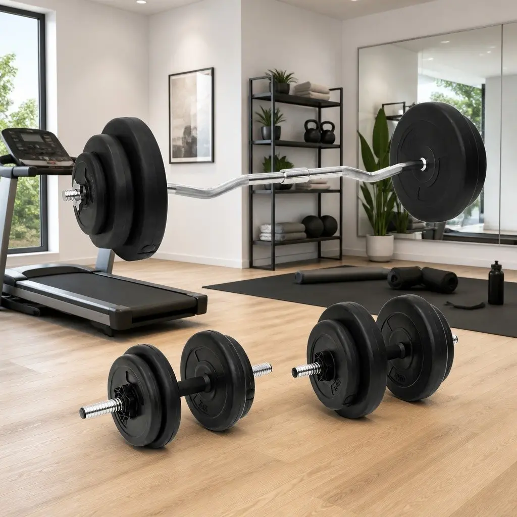 60kg Barbell Dumbbell Weight Set for Home Training