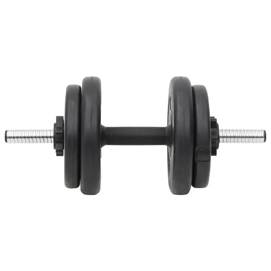 Barbell and Dumbbell Weight Set Steel 60kg Black