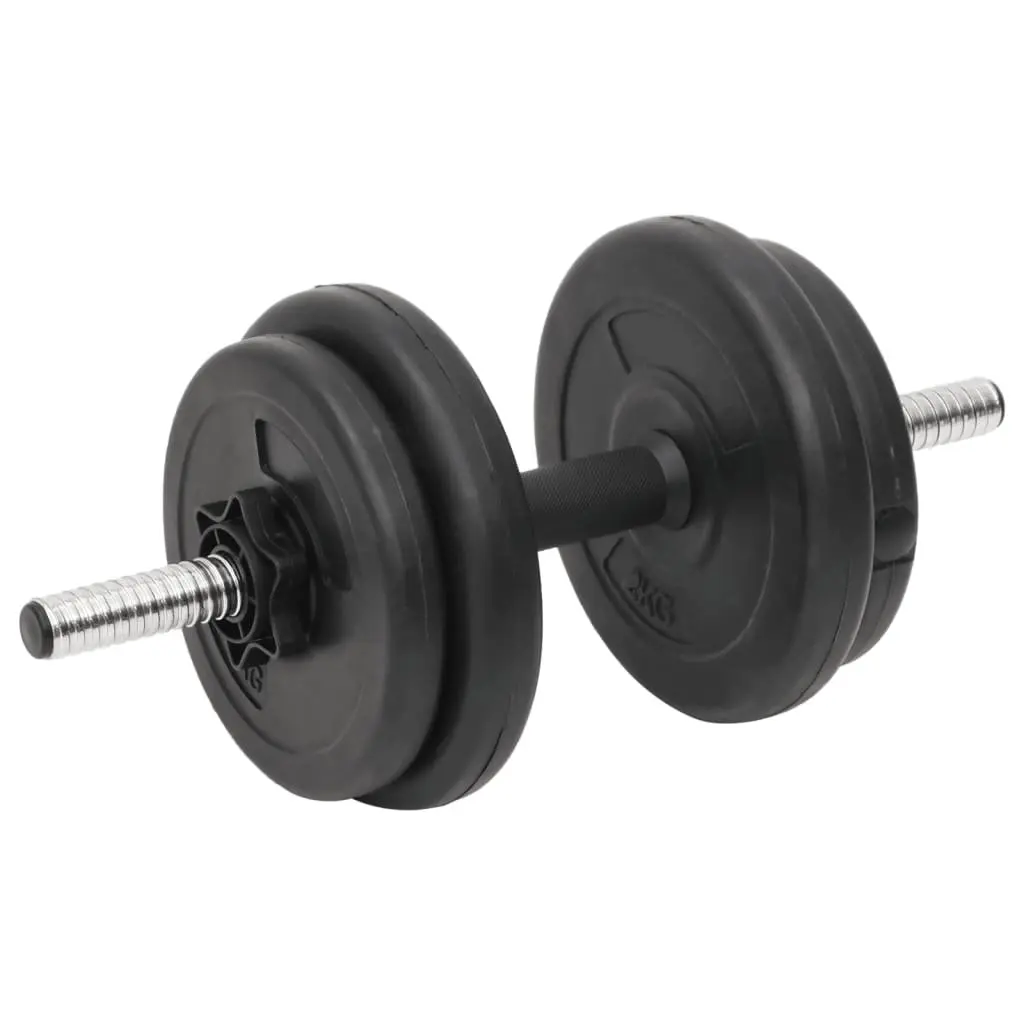 Barbell and Dumbbell Weight Set Steel 60kg Black