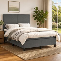 Sturdy Double Box Spring Bed with Pocket Spring Mattress
