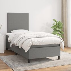 Durable King Single Box Spring Bed with Adjustable Headboard