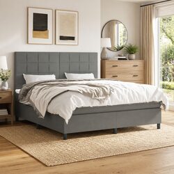 Sturdy Queen Size Box Spring Bed with Pocket Spring Mattress