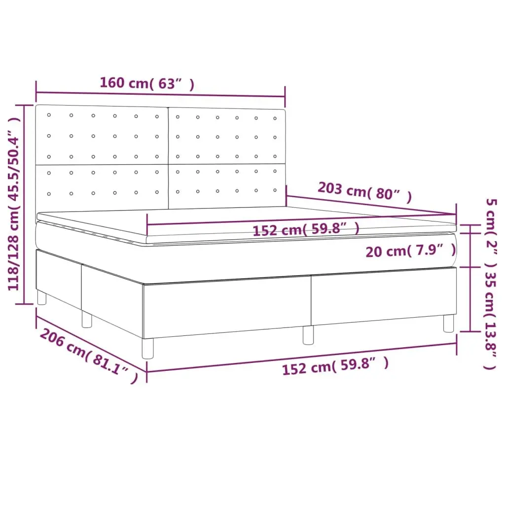Queen Size Box Spring Bed with Pocket Spring Mattress
