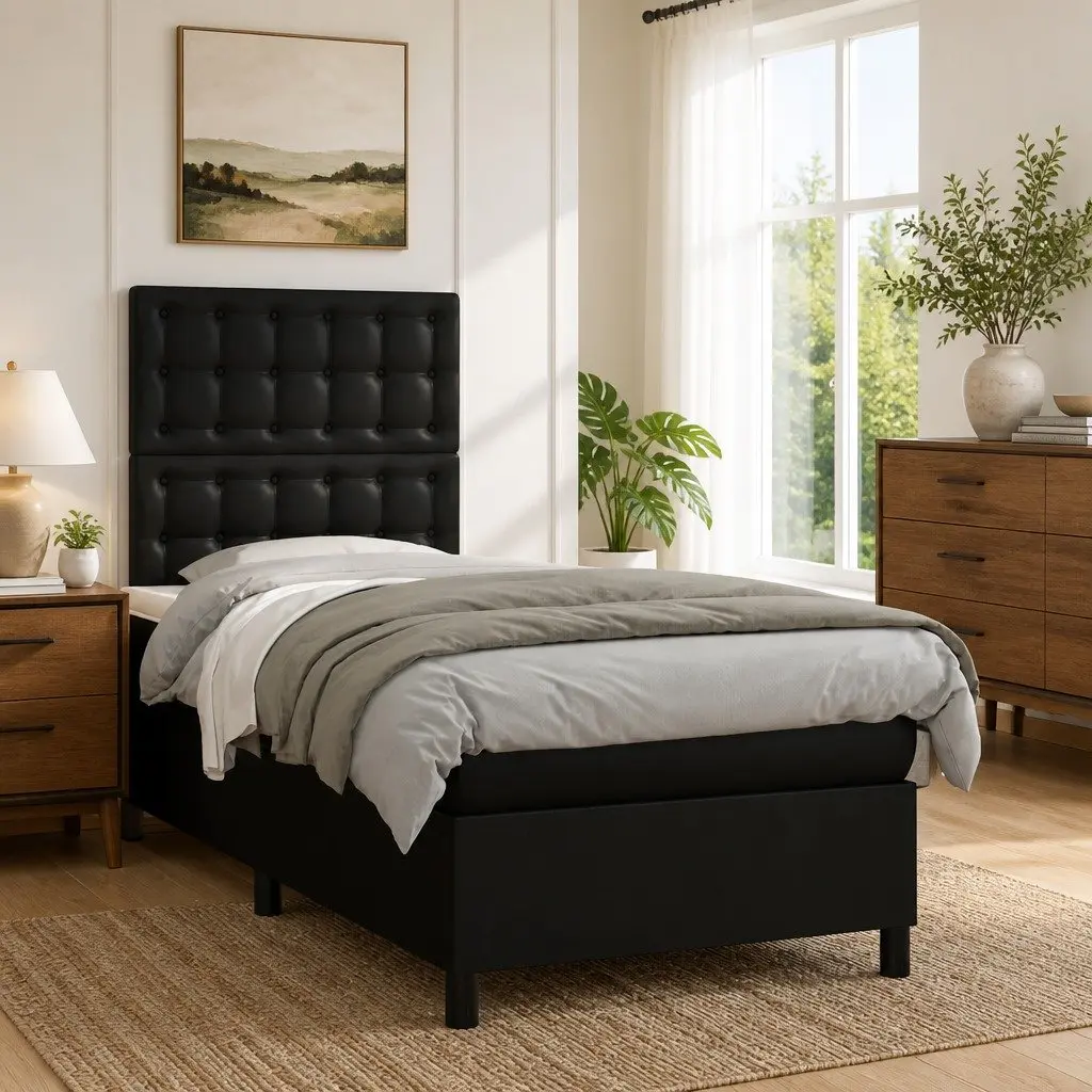 Box Spring Bed with Pocket Spring Mattress