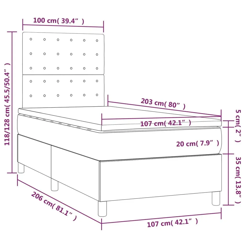 Box Spring Bed with Pocket Spring Mattress