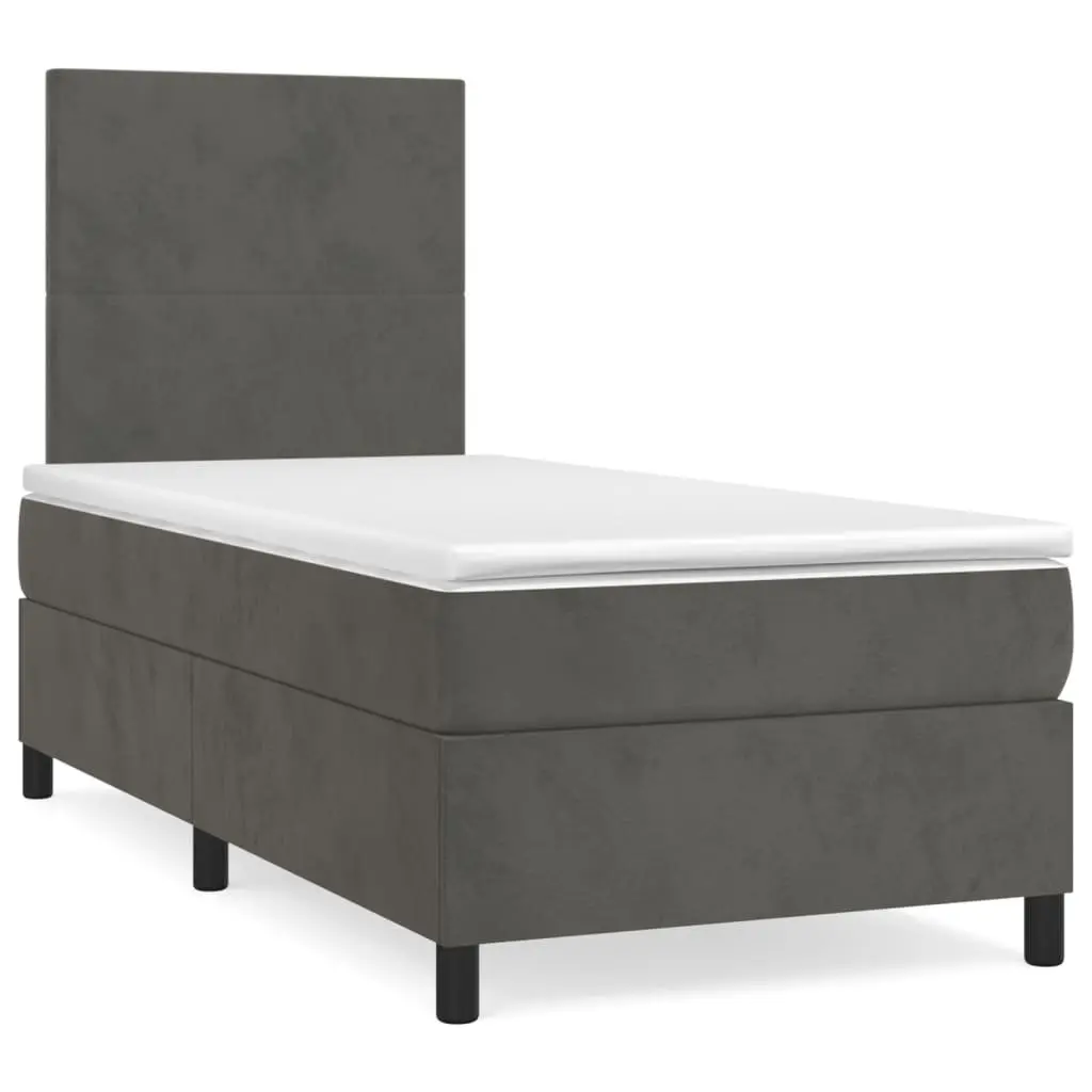 King Single Box Spring Bed 106x203cm with Adjustable Headboard