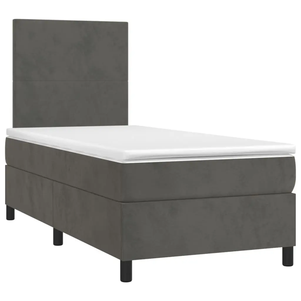 King Single Box Spring Bed 106x203cm with Adjustable Headboard