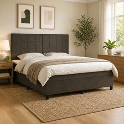 Stylish Queen Box Spring Bed with Durable Pocket Spring Mattress