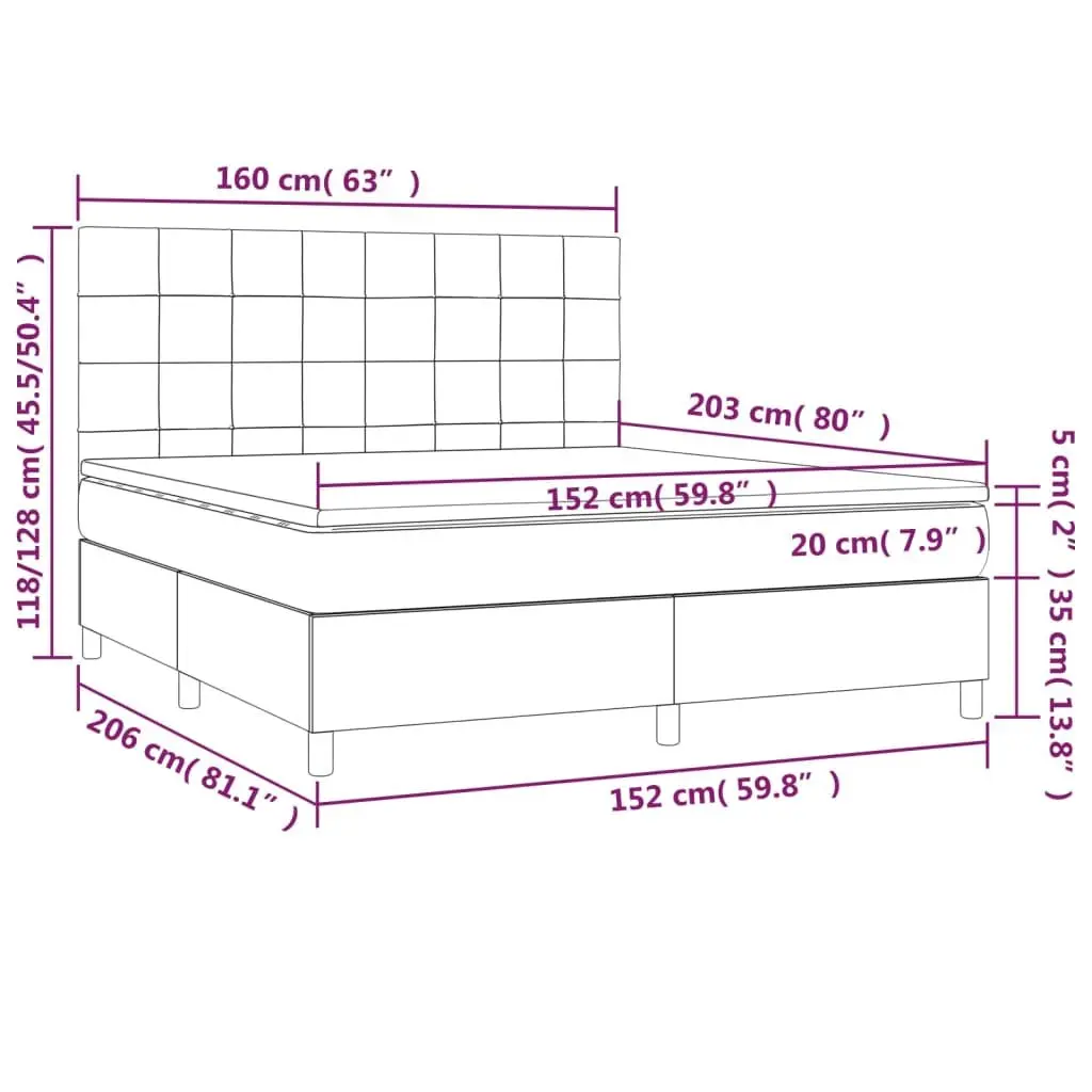 Queen Box Spring Bed with Durable Pocket Spring Mattress