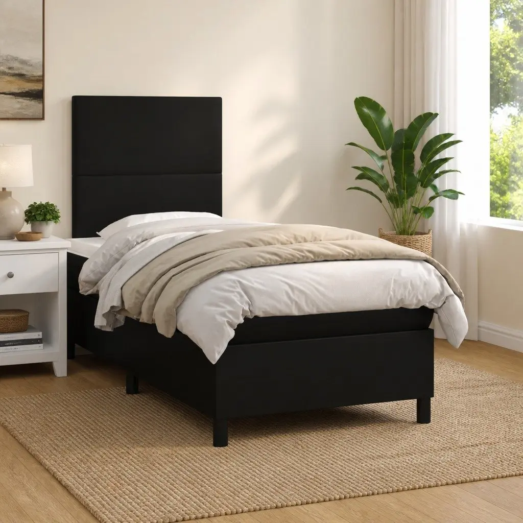 King Single Box Spring Bed with LED Lights