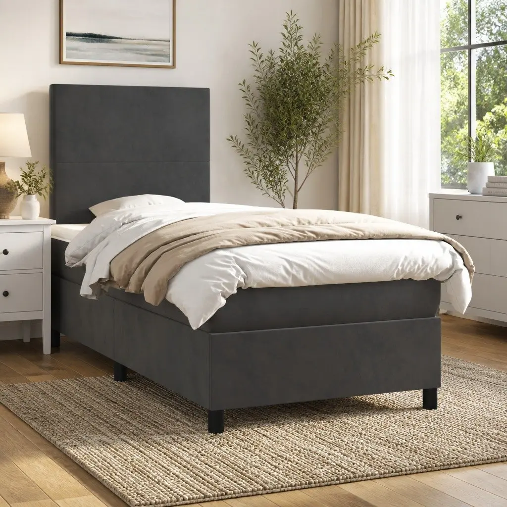 King Single Box Spring Bed with LED Lighting