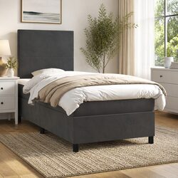 Luxury King Single Box Spring Bed with LED Lighting