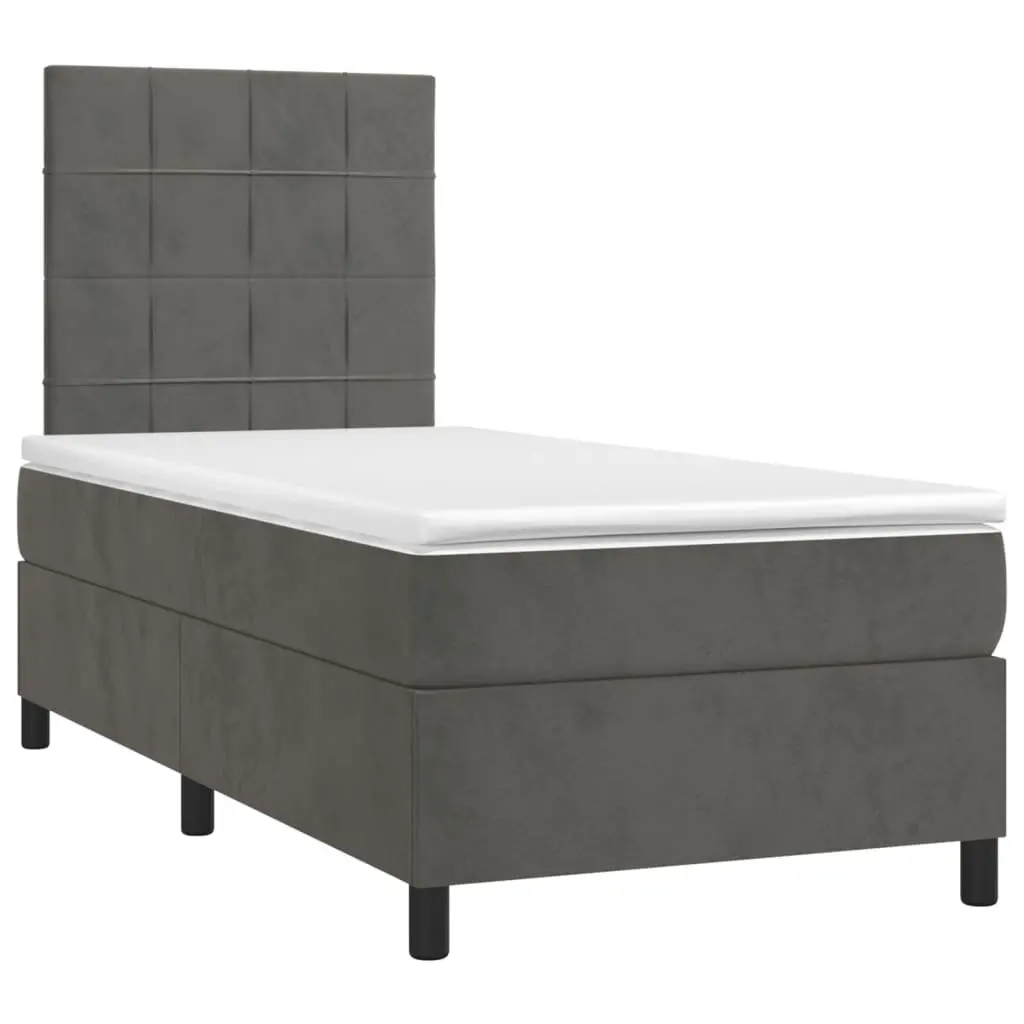 King Single Box Spring Bed with LED Lights