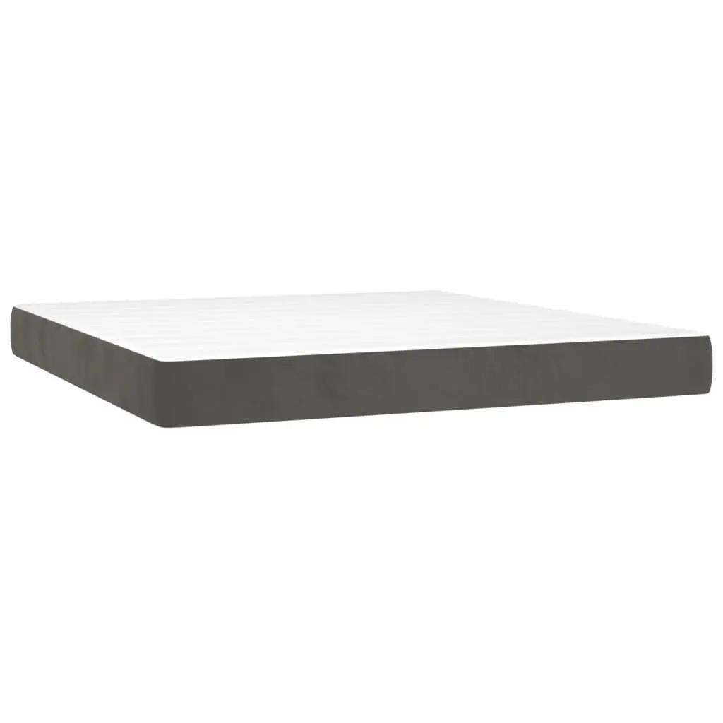 Queen Box Spring Bed with LED Headboard & Pocket Spring Mattress