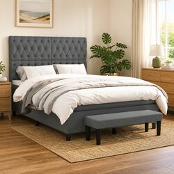 Superior Quality Double Box Spring Bed with Adjustable Headboard