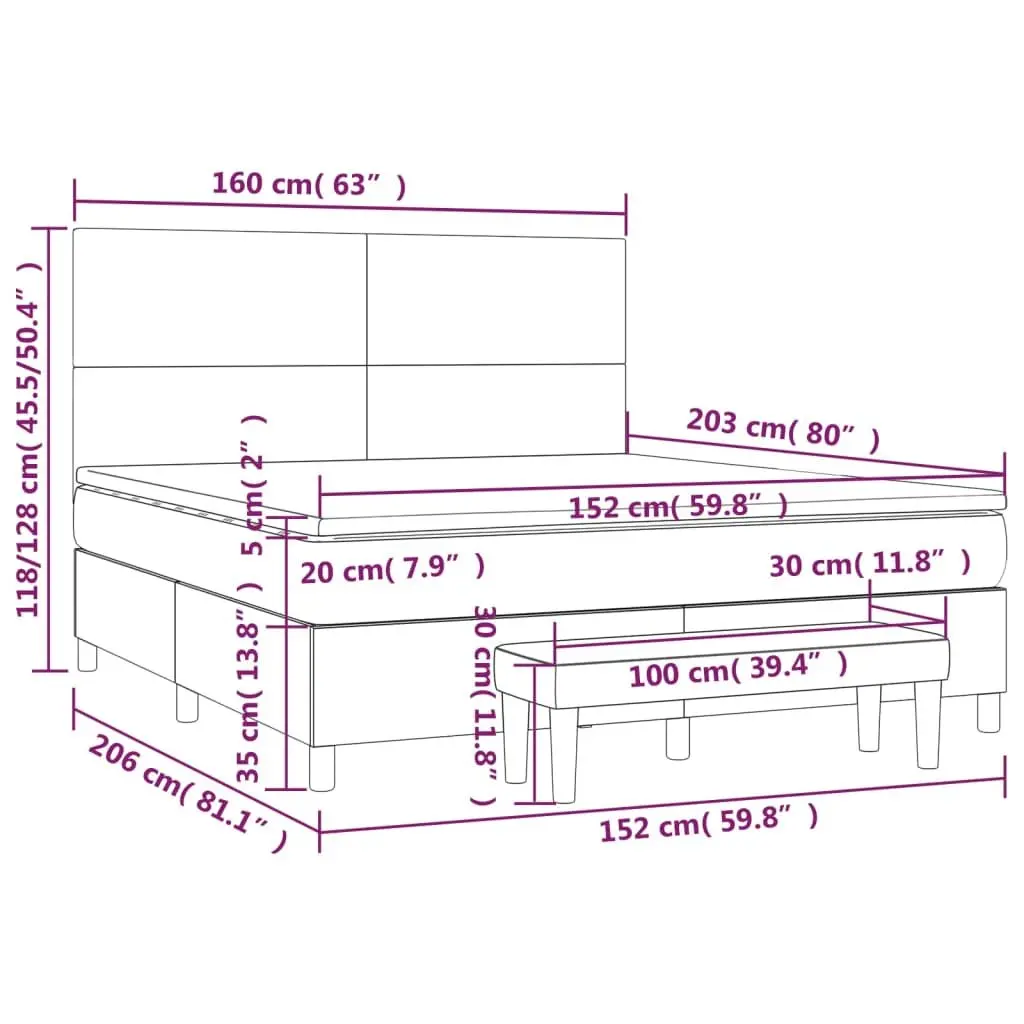 Queen Size Box Spring Bed with Pocket Mattress