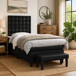 Durable King Single Box Spring Bed with Pocket Spring Mattress