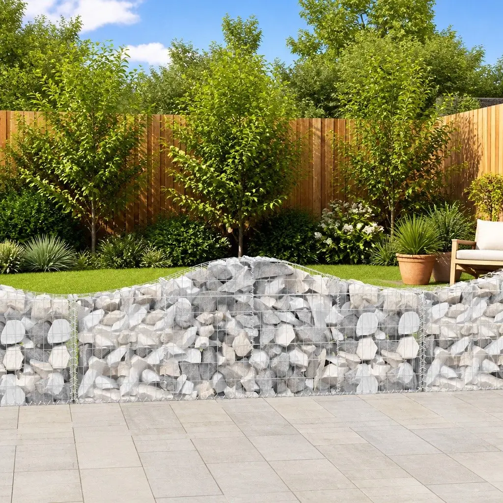 Arched Gabion Baskets Set for Garden Barriers