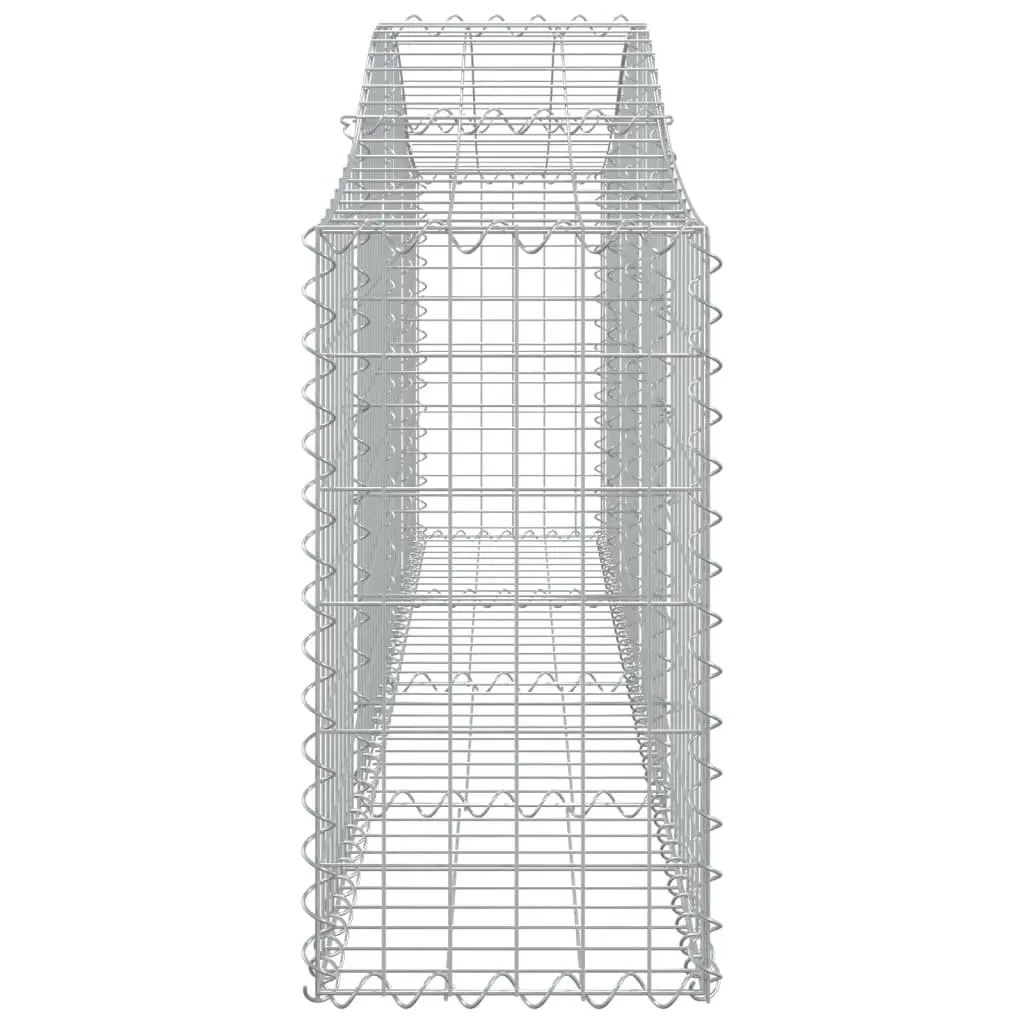Arched Gabion Baskets 4pcs Galvanised Iron Garden Retaining Wall Decorative