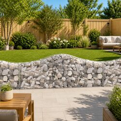 Durable 5 pcs Arched Gabion Baskets for Outdoor Spaces