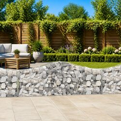 Durable Arched Gabion Baskets - 6 Piece Set for Outdoor Use