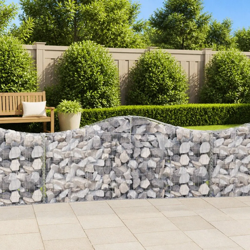 Arched Gabion Baskets for Garden Walls