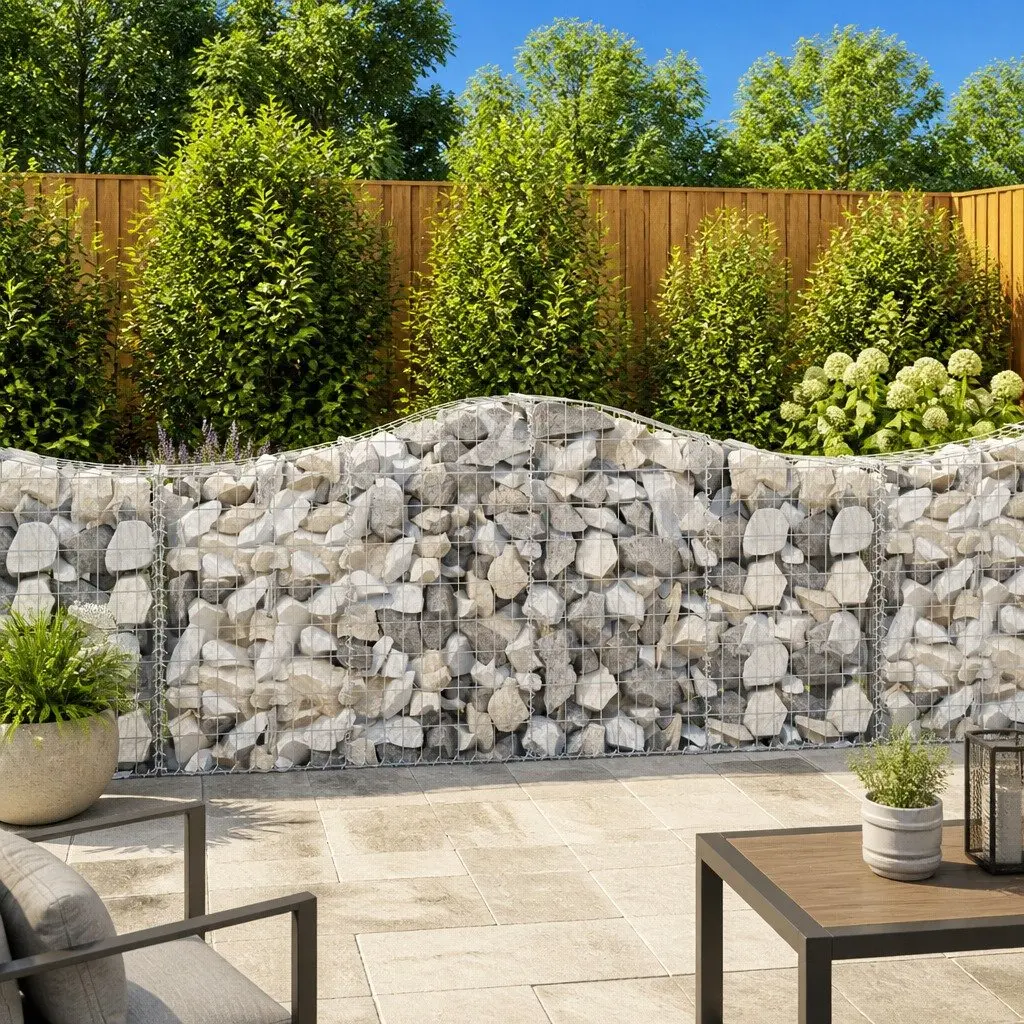 Arched Gabion Baskets Set for Garden Walls