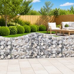 6 pcs Arched Gabion Baskets for Durable Outdoor Barriers