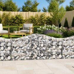 Sturdy 7-Piece Arched Gabion Baskets for Outdoor Use