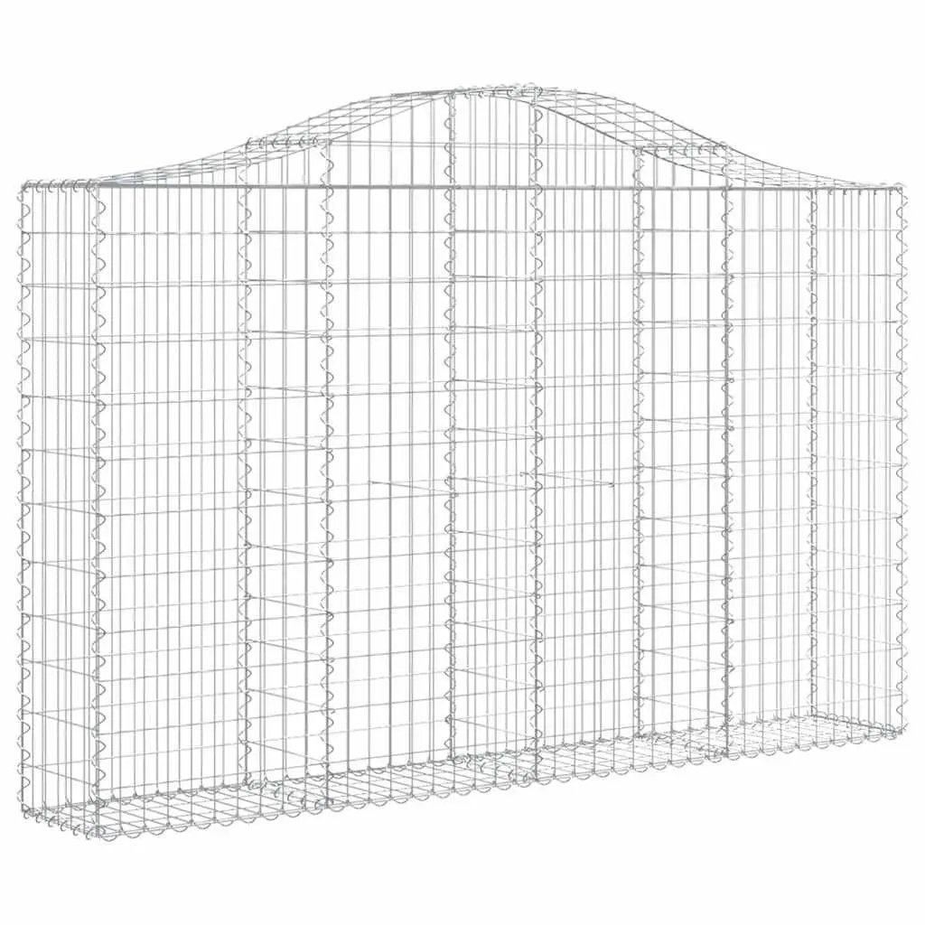 Arched Gabion Baskets 2 pcs Garden Barrier Retaining Wall Decorative Outdoor