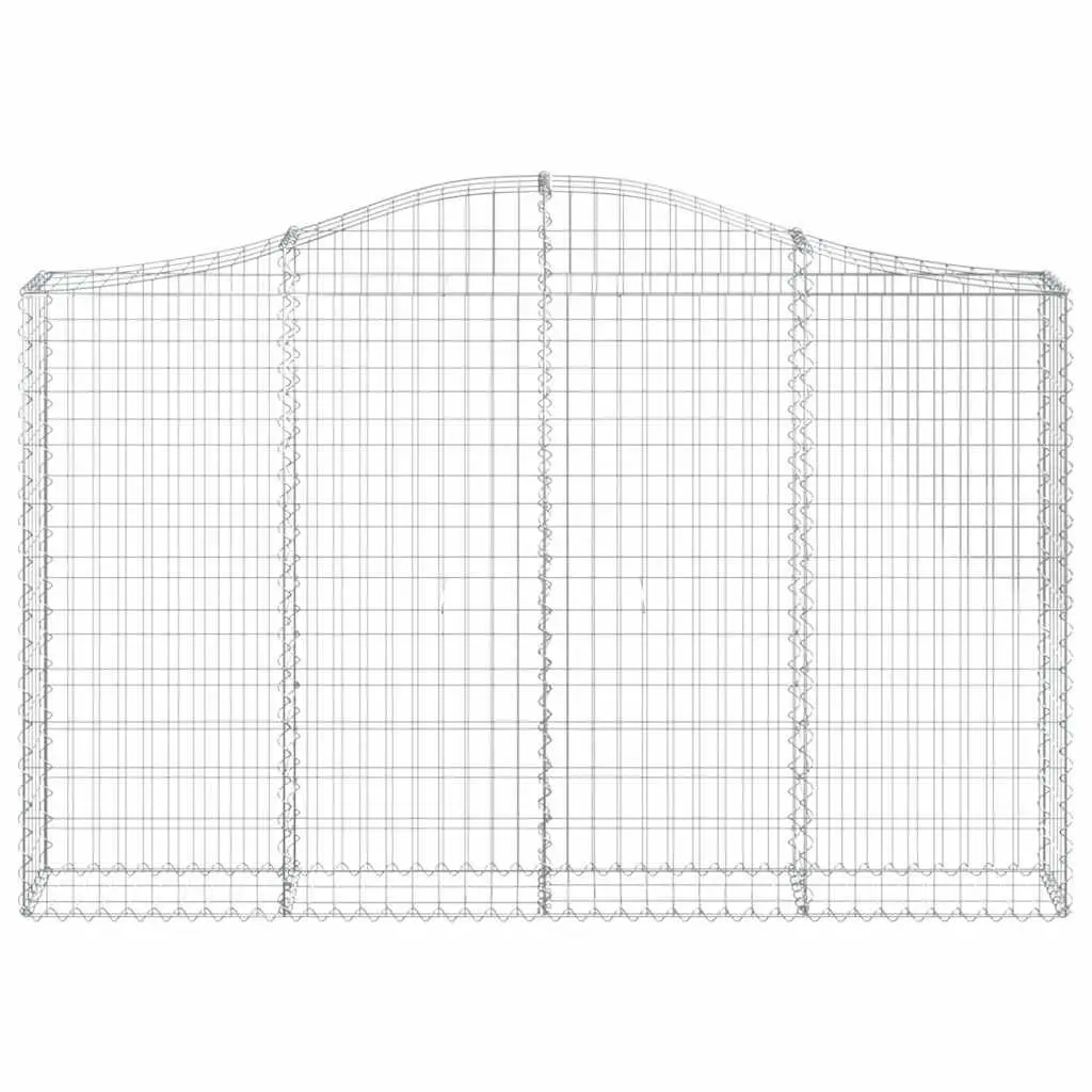 Arched Gabion Baskets 2 pcs Garden Barrier Retaining Wall Decorative Outdoor