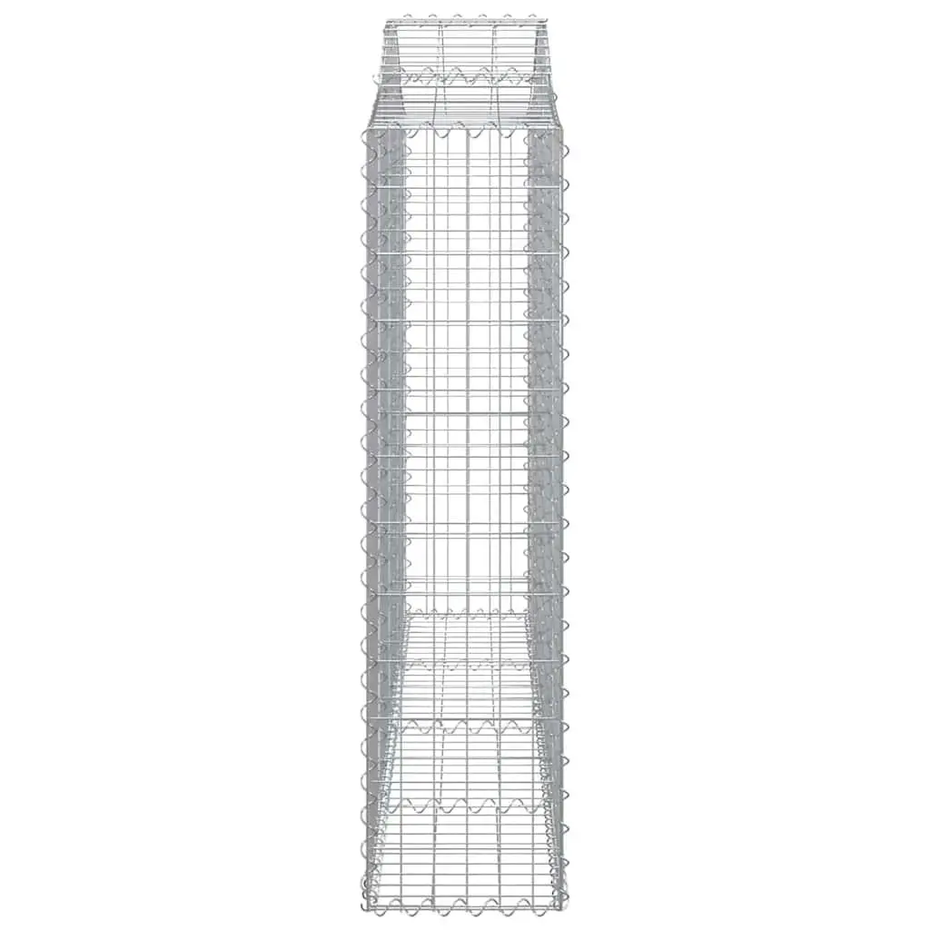 Arched Gabion Baskets 2 pcs Garden Barrier Retaining Wall Decorative Outdoor