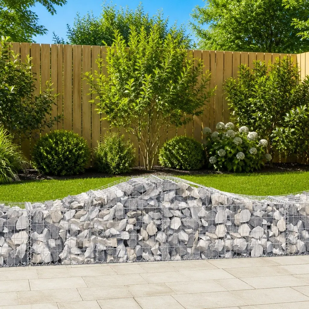 Arched Gabion Baskets 2pc for Outdoor Walls
