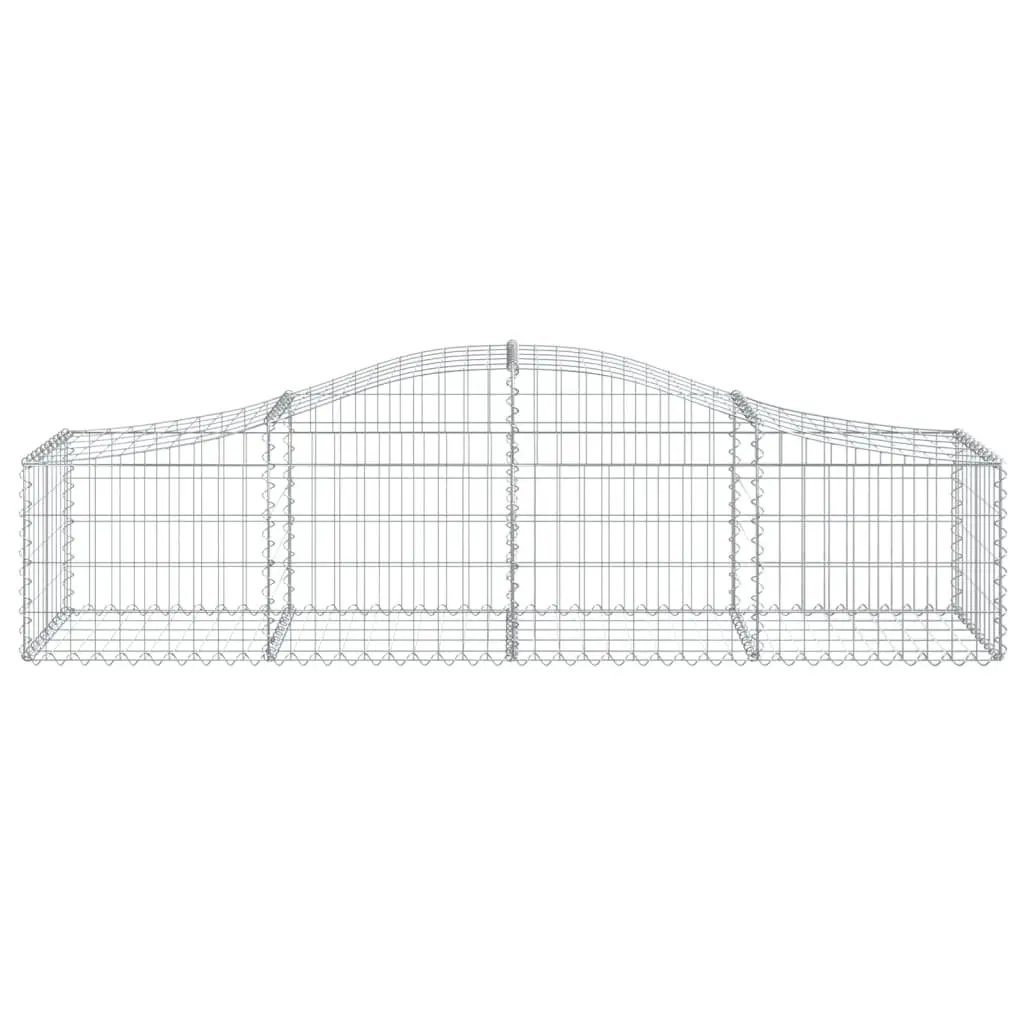 Arched Gabion Baskets 4 pcs Garden Retaining Wall Decorative Barrier Outdoor