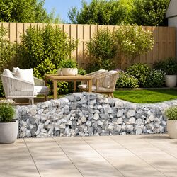 Sturdy Arched Gabion Baskets 5 pcs for Your Garden