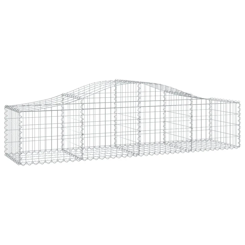 Arched Gabion Baskets 6pcs 200x50x40/60cm Garden Retaining Wall Decorative