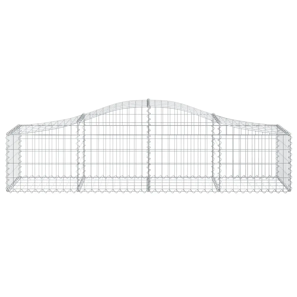 Arched Gabion Baskets 6pcs 200x50x40/60cm Garden Retaining Wall Decorative