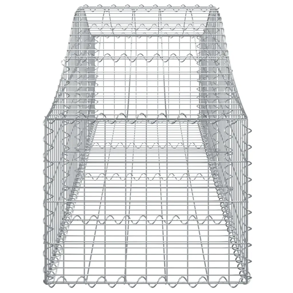 Arched Gabion Baskets 6pcs 200x50x40/60cm Garden Retaining Wall Decorative