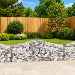 2-Piece Arched Gabion Baskets for Garden Decor