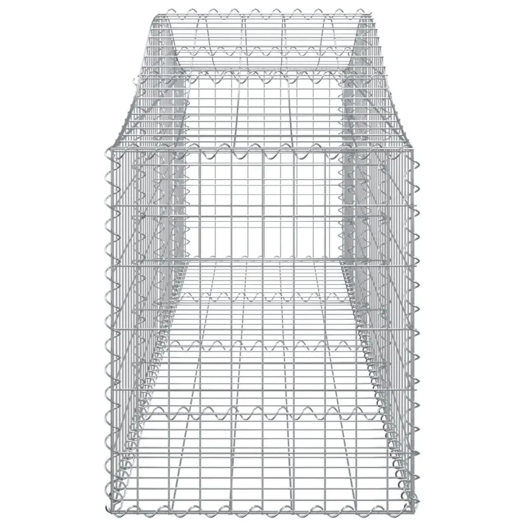 Arched Gabion Baskets 4 pcs 200x50x60/80 cm Garden Decorative Barrier Retaining