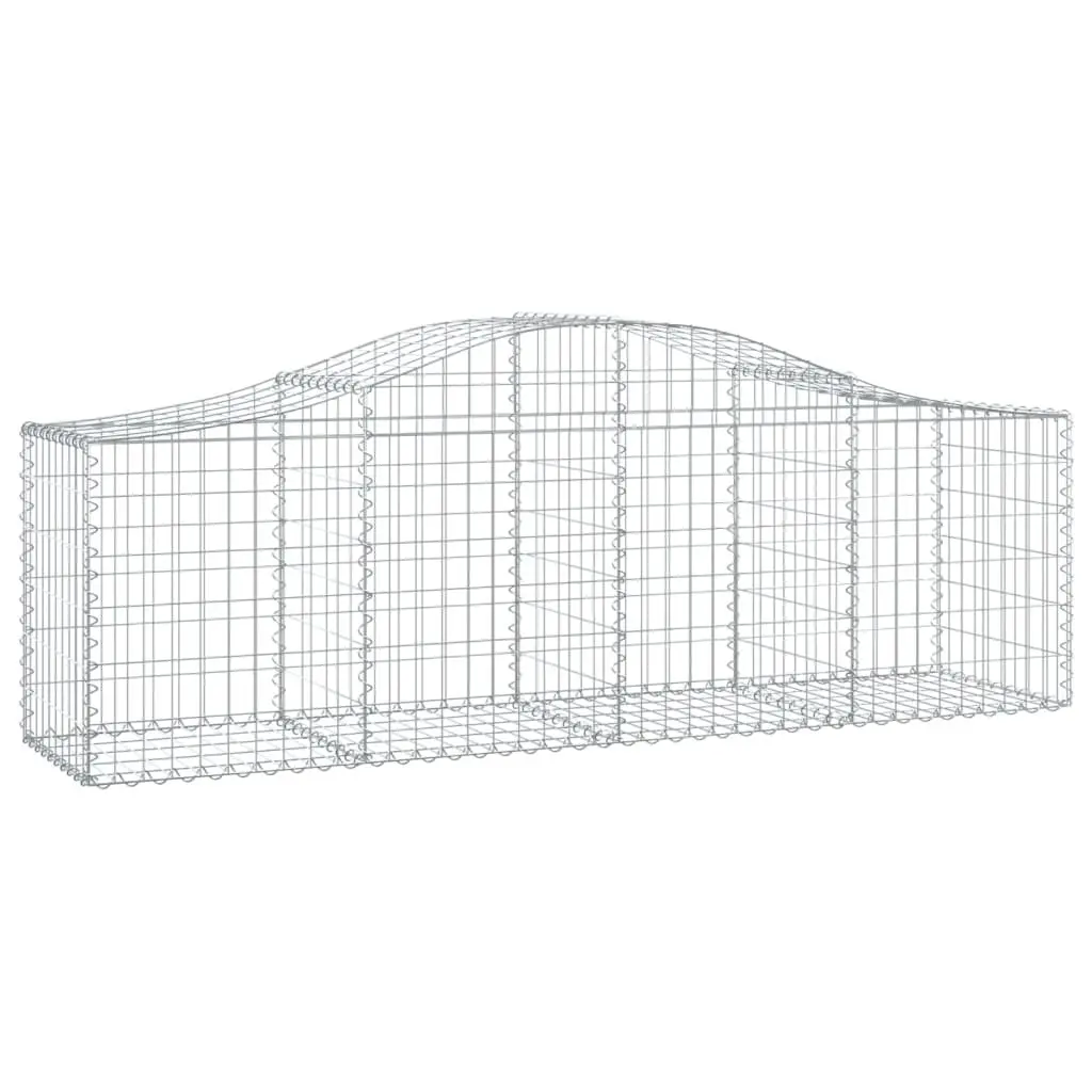 Arched Gabion Baskets 5 pcs Garden Barrier Retaining Wall Decorative Outdoor