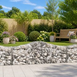 Durable Arched Gabion Baskets – 6 pcs Garden Barriers