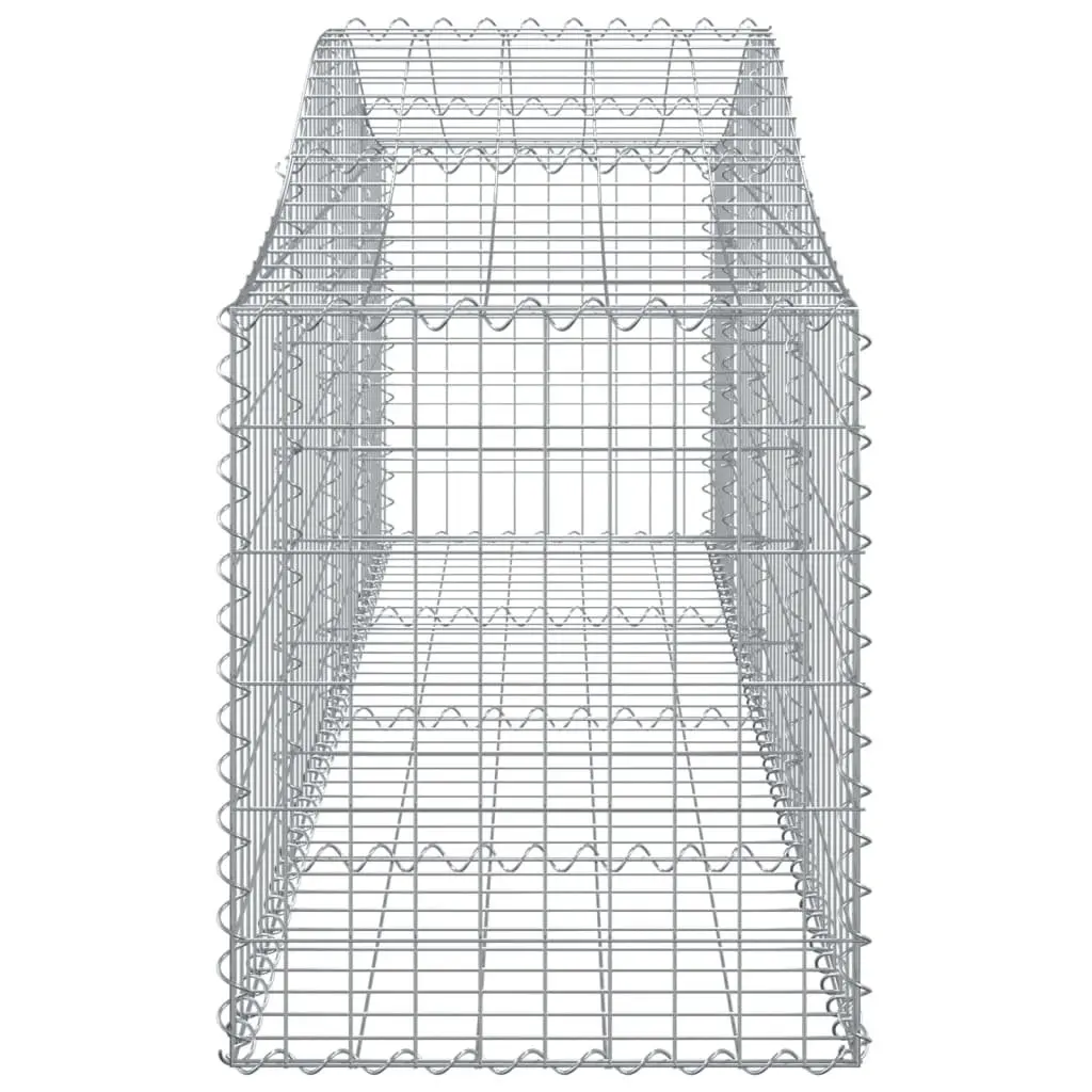 Arched Gabion Baskets 6 pcs Garden Barriers Decorative Retaining Wall Outdoor