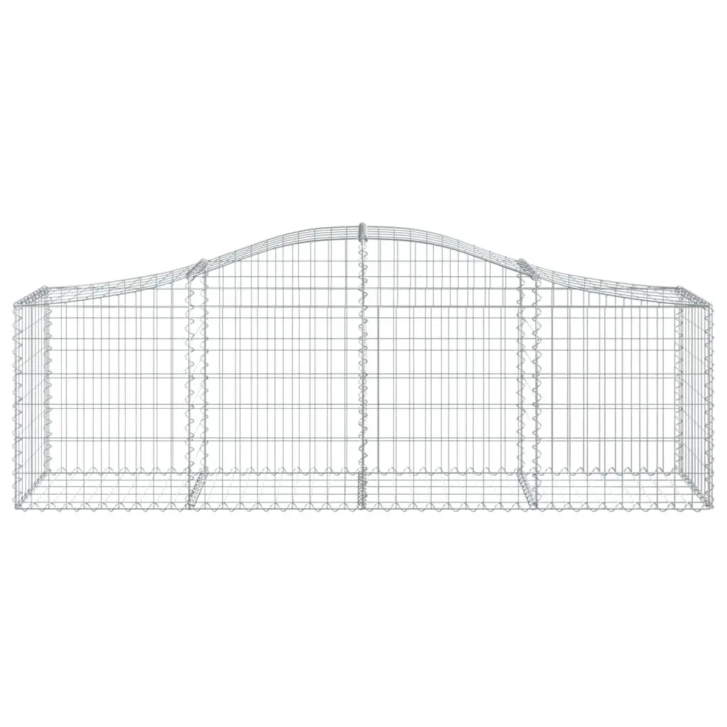 9-Piece Arched Gabion Baskets 200x50x60/80cm