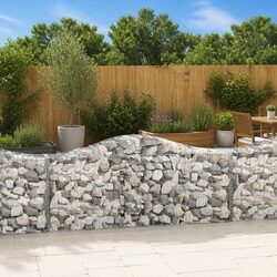 Durable Arched Gabion Baskets 3 pcs for Outdoor Walls