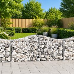 4-Piece Arched Gabion Baskets for Outdoor Barriers